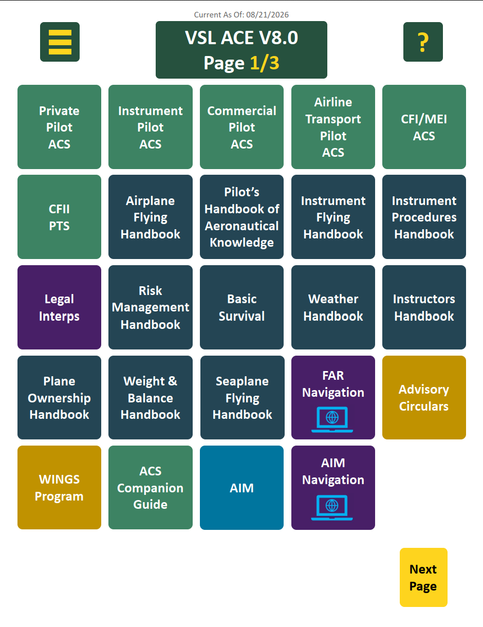 VSL ACE Guide digital pilot training resource